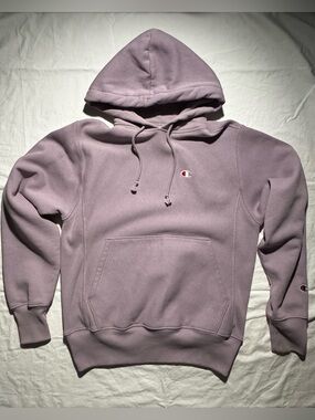 Y2K Champion Reverse Weave Sweatshirt “Purple” Faded Pullover Hoodie Adult Small
